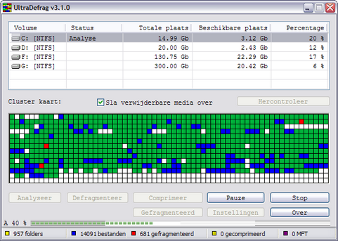 UltraDefrag 3.1.0 screenshot (481 pix)