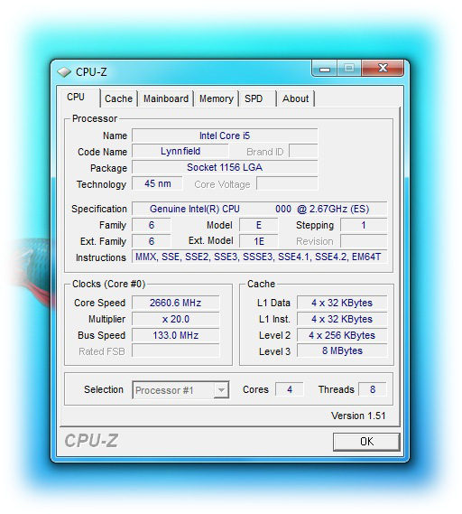 Core i5 CPU-Z