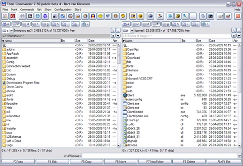 Total Commander 7.50 b�ta 4 screenshot (481 pix)