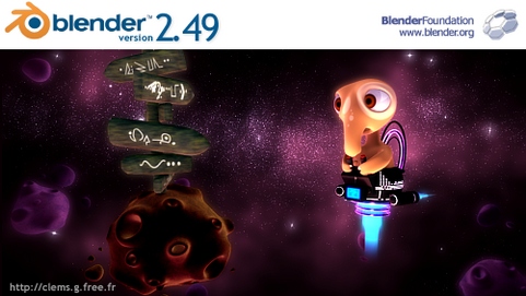 Blender 2.49 splashscreen (481 pix)