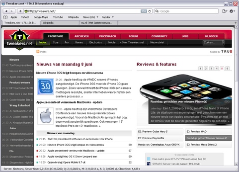 Apple Safari 4.0 screenshot (481 pix)