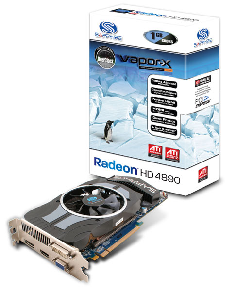 Sapphire HD4890 Vapor-X DVI HDMI DisplayPort Lite-Retail