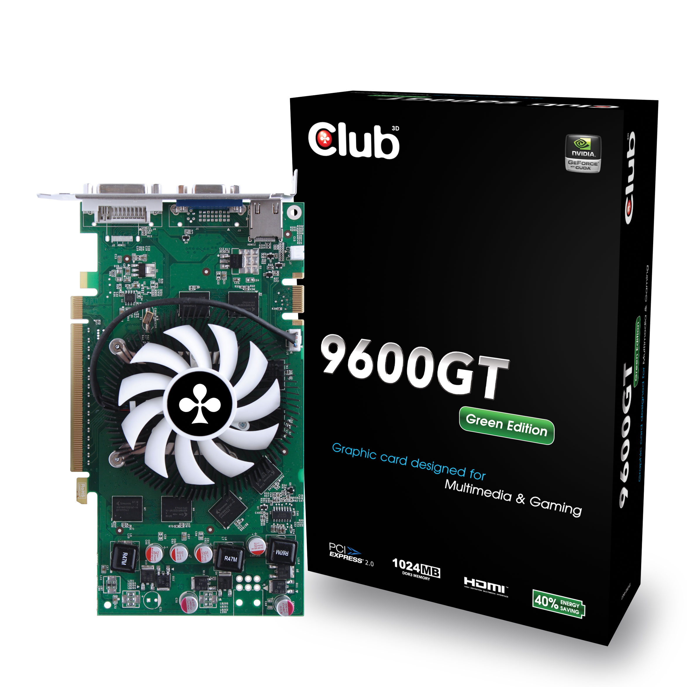 Club3D 9600GT 512MB DDR3 PCI-E Green Editions
