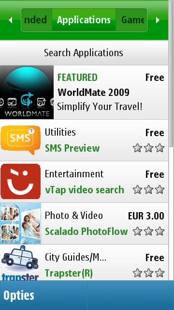 Nokia N97 screenshot