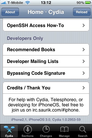 Apple iPhone 3GS met jailbreak
