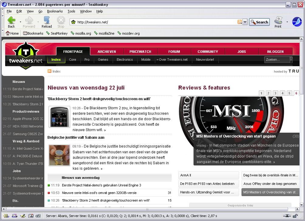 Mozilla SeaMonkey 2.0 screenshot