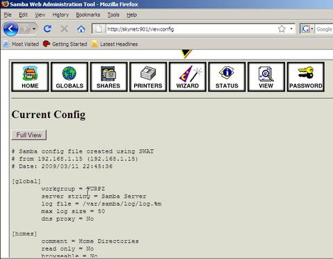 Samba screenshot (481 pix)