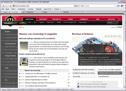 Apple Safari 4 screenshot (481 pix)