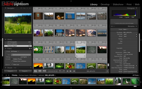 Adobe Lightroom screenshot (481 pix)