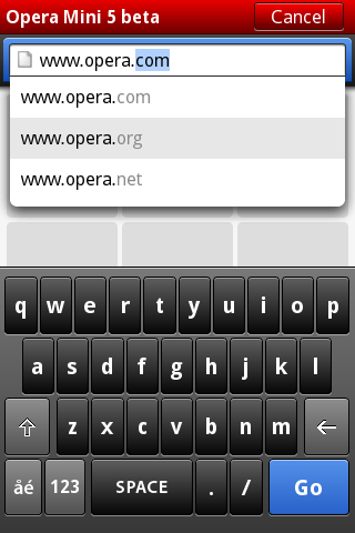 Opera mini 5 b�ta