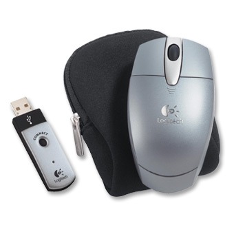 Logitech Cordless Optical Mouse for Notebooks Silver