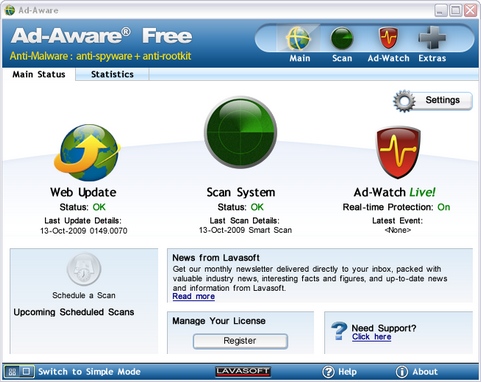 Ad-Aware 8.1.0 screenshot (481 pix)