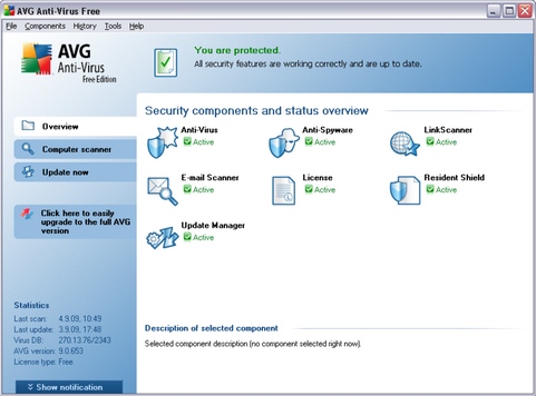AVG Anti-Virus Free Edition 9.0 screenshot (481 pix)