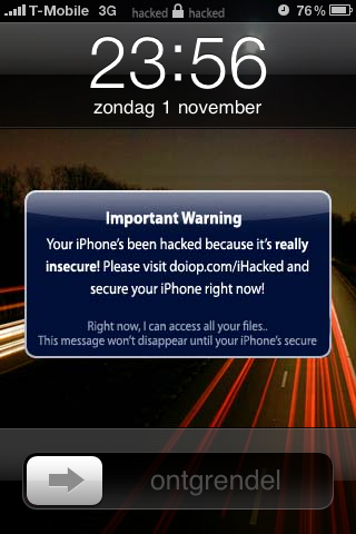 Hacker neemt iPhones over