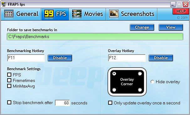 Fraps 3.0.0  
screenshot
