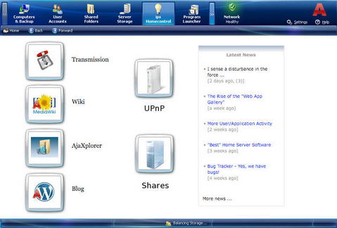 Amahi screenshot (481 pix)