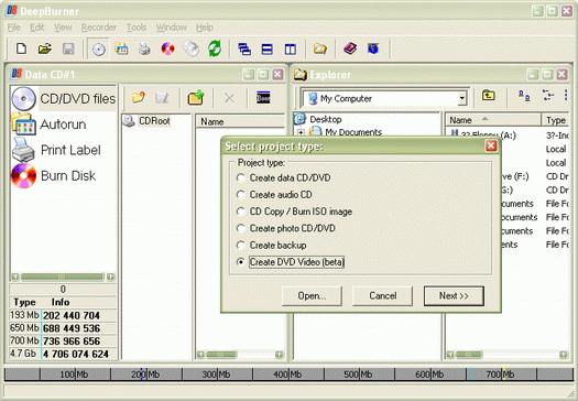 DeepBurner screenshot (resized)