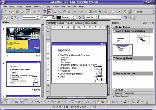StarOffice 8 - Impress screenshot (resized)