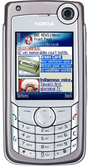 Opera Symbian S60 op een Nokia 6680
