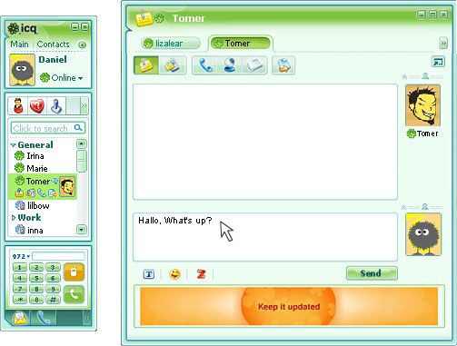 ICQ 6.0 screenshot (klein)