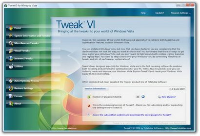 TweakVI screenshot (410 pix)