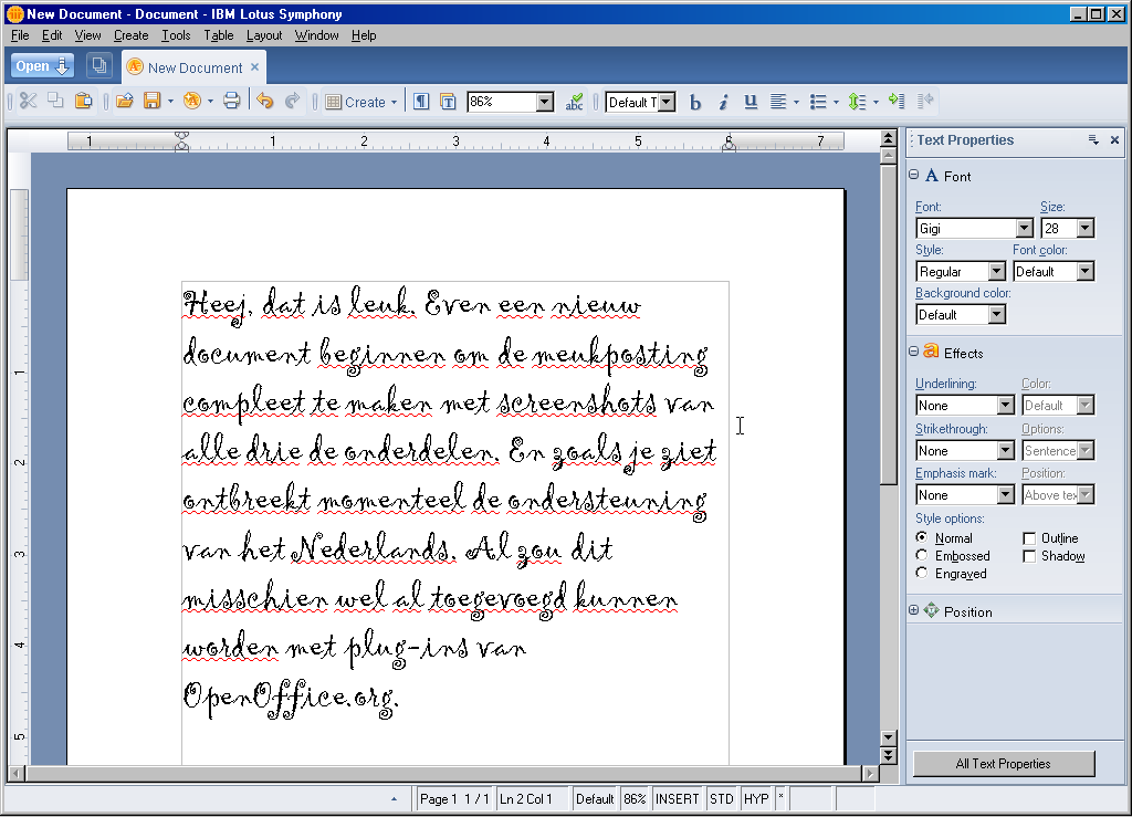 IBM Lotus Symphony Documents