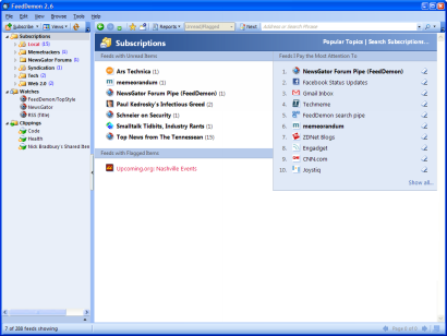 FeedDemon 2.6 screenshot (410 pix)