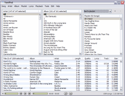 YamiPod screenshot (410 pix)