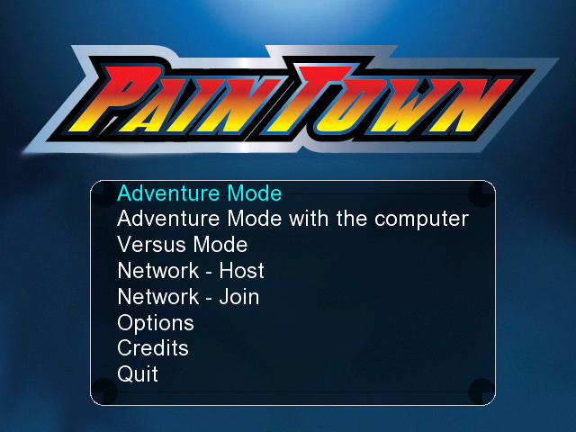 Paintown 3.0 menu