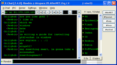XChat screenshot (410 pix)