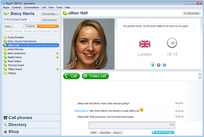 Skype for Windows 4.0 beta screenshot (410 pix)