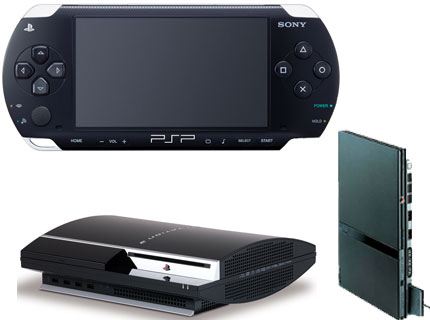 PSP, PS2 en PS3