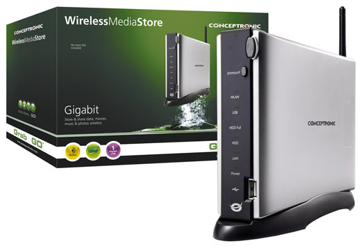 Conceptronic Grab'n Go Wireless NAS Media Store