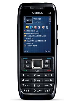 Nokia E51 Bruin, Zwart