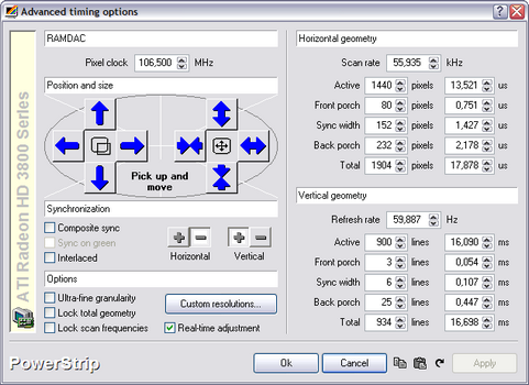 PowerStrip screenshot (481 pix)