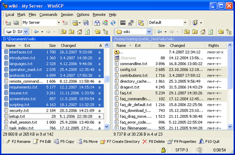WinSCP screenshot (481 pix)