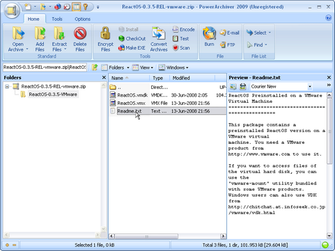 PowerArchiver 2009 11.0 screenshot (481 pix)