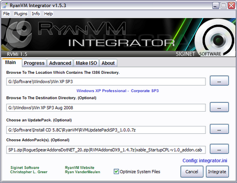 RyanVM's Post-SP3 Update Pack 1.0.0 in RVM Integrator 1.5.3 (481 pix)