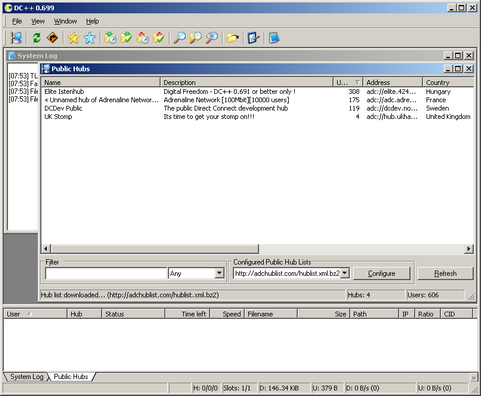 DC++ screenshot (481 pix)
