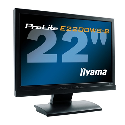 Iiyama ProLite E2200WS-S (22", 5ms g>g, D-Sub/DVI-D, Speakers, Zilver)