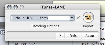 iTunes-LAME: LAME MP3 encoder for OS X