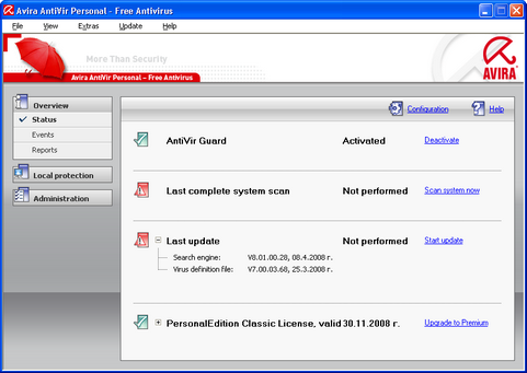 Avira AntiVir 8 Personal