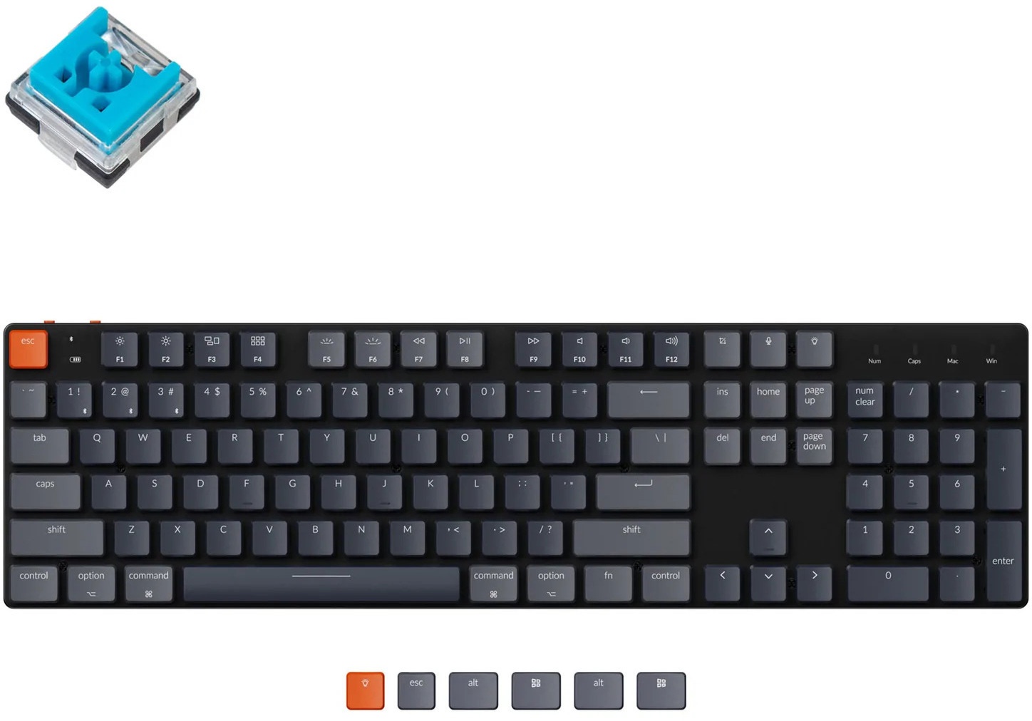 Specificaties Van Keychron K Se Rgb Backlight Hot Swappable Keychron Optical Blue Qwerty Us
