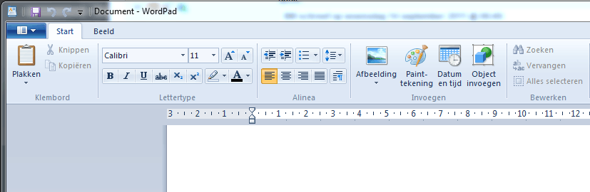 Ribbon in Wordpad