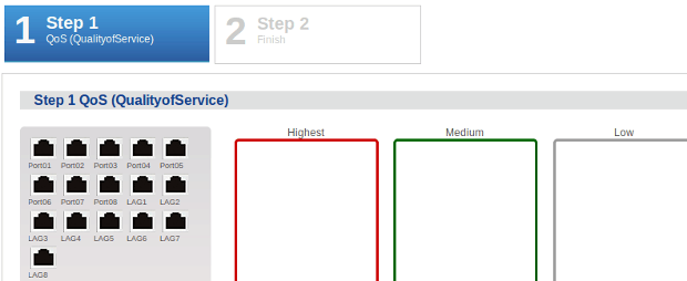 Web configurator - QoS wizard