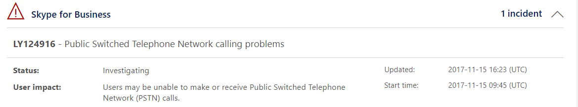 Office 365 incident