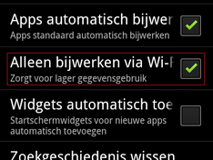 Apps alleen updaten via WiFi
