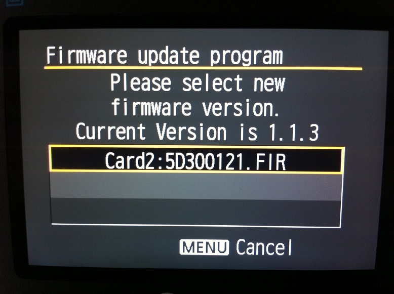 5D Mark III Firmware 1.2.1 (1/5)