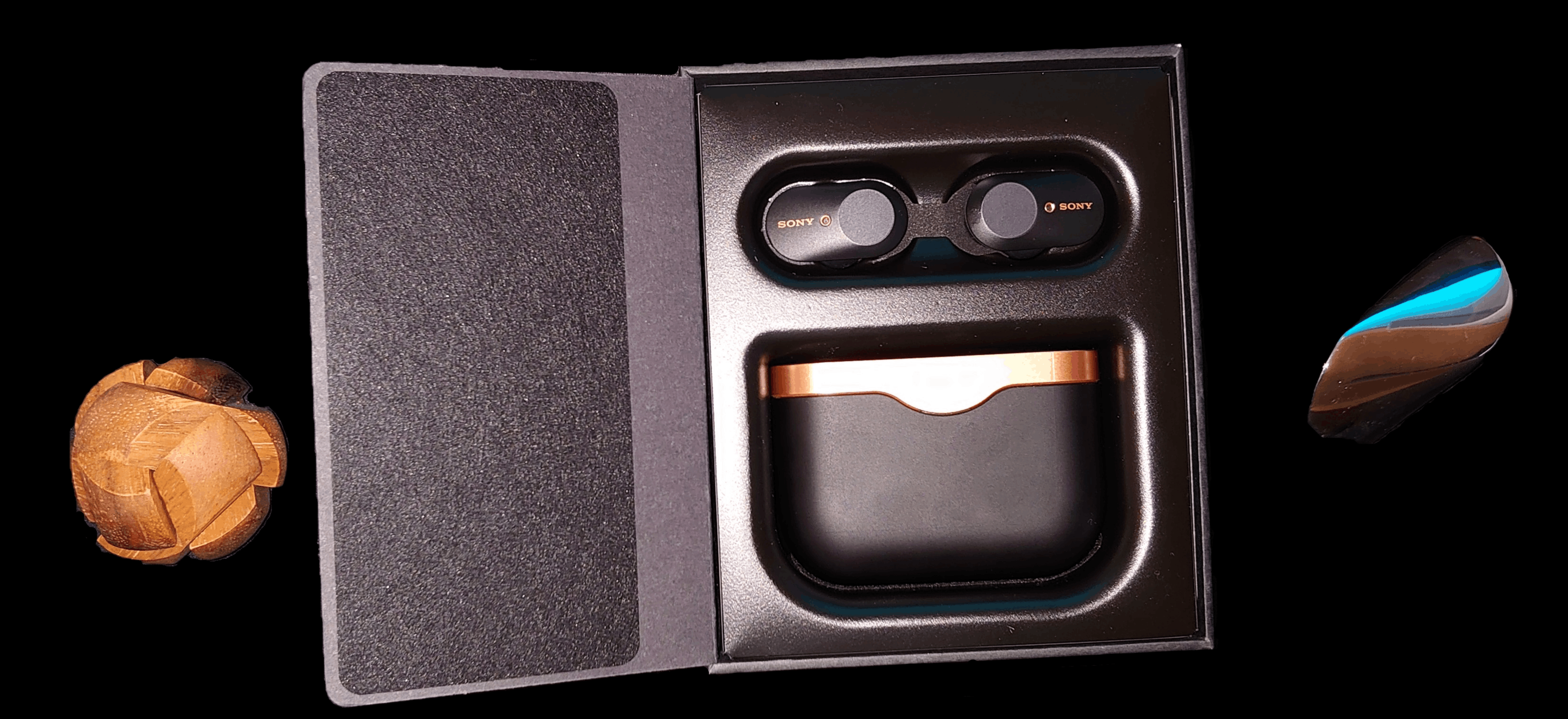 4. Earbuds boxed full open