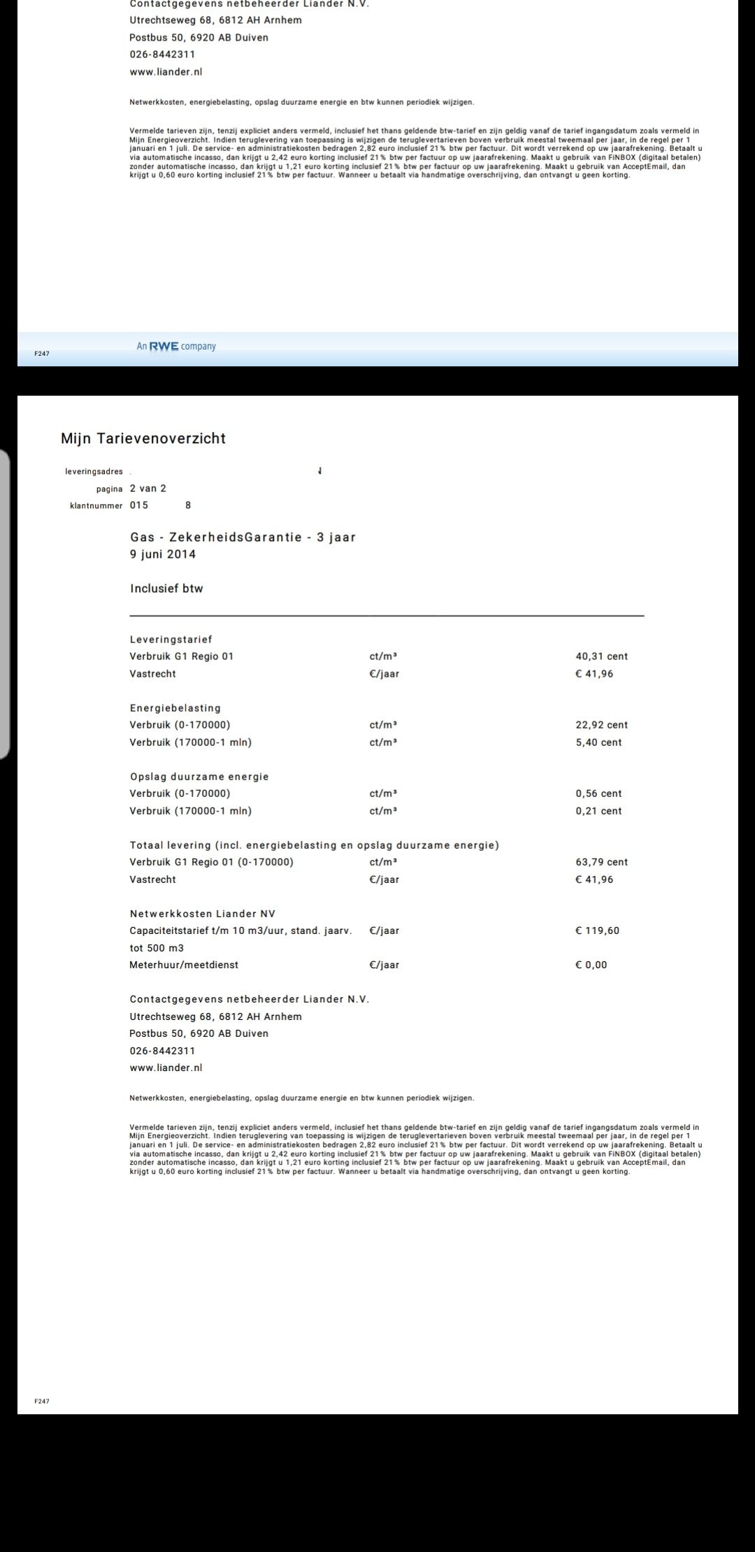 Contract essent gas